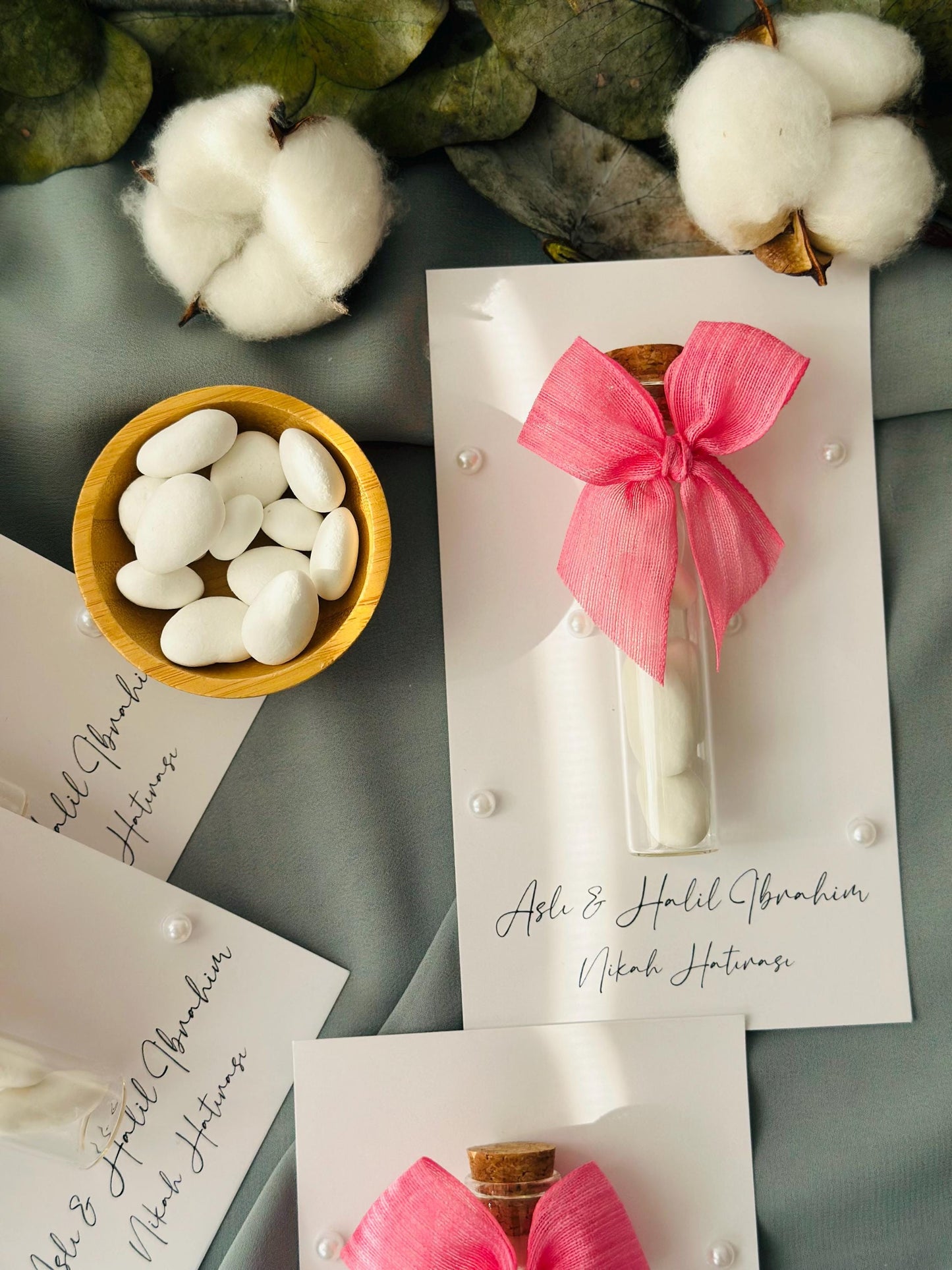 Custom Jordan Almond Candy Glass Jar Wedding Favor, Engagement Favor, Nikkah Favor, Wedding Candy Gift, Engagement Favor, Tube Dragee Gift