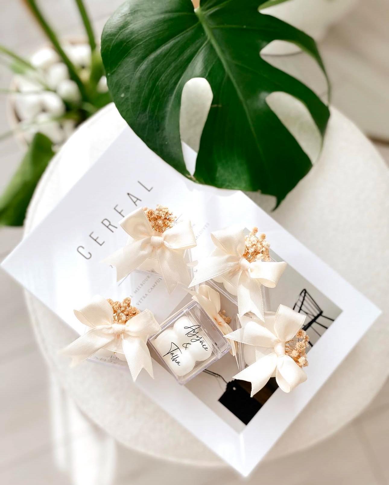 Elegant Wedding Candle Favor For Guest, Rose Candle Favors, Bridesmaid Favor for Guest, Favor for Wedding, Engagement Candle Gift