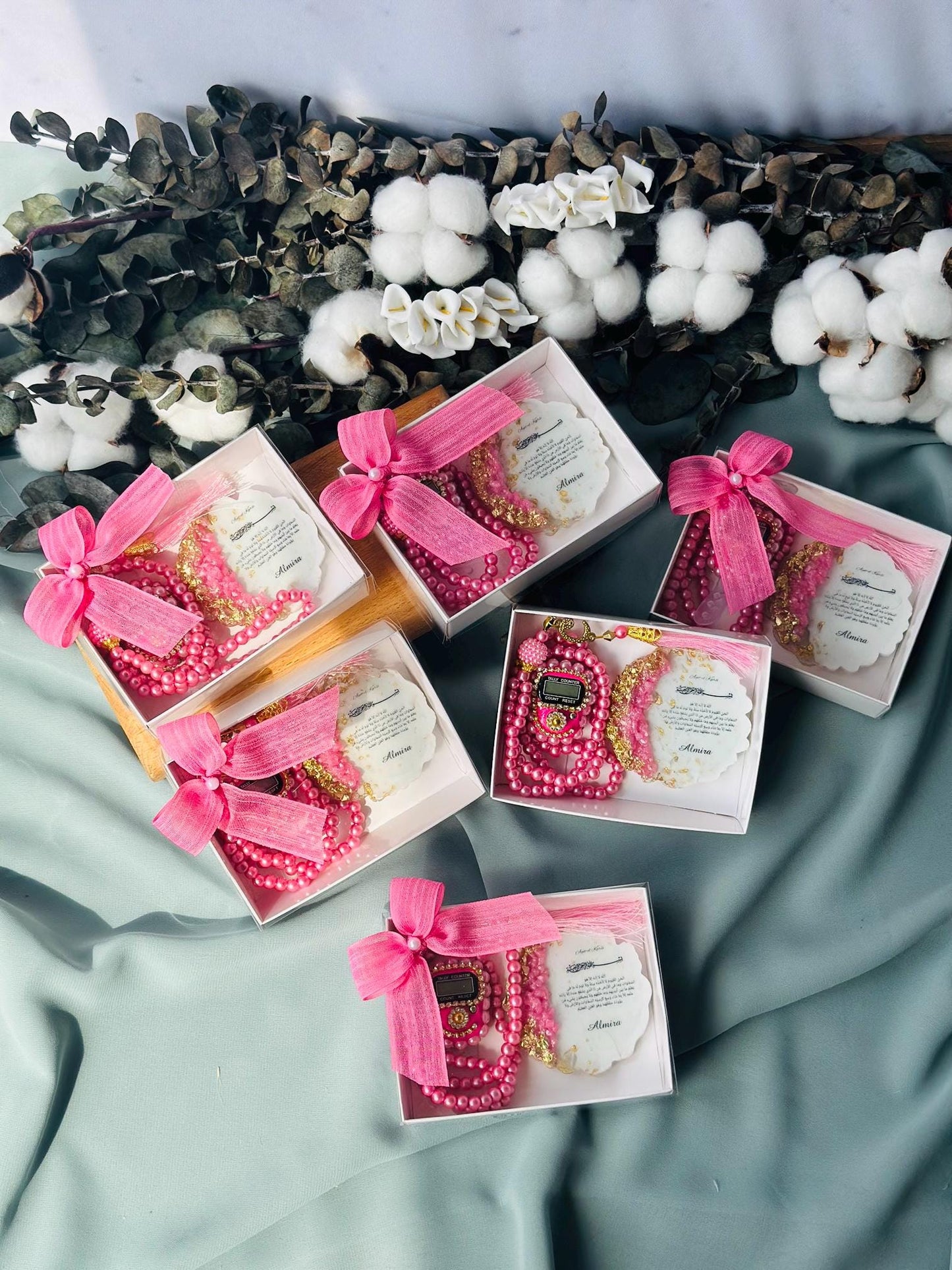 Wedding Golden Epoxy Magnet & Chocolate Set, Engagement Favors, Islamic Wedding Favors, Nikkah Favors ,Ayatul Kursi Favors, ZamZam Favors