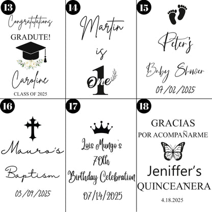 Personalized Adult Birthday Party Bronze Epoxy Magnet Favor,40th Birthday Gift, Adult Party Favors, 30th,70th, 50th,80th,90th,100th Favors