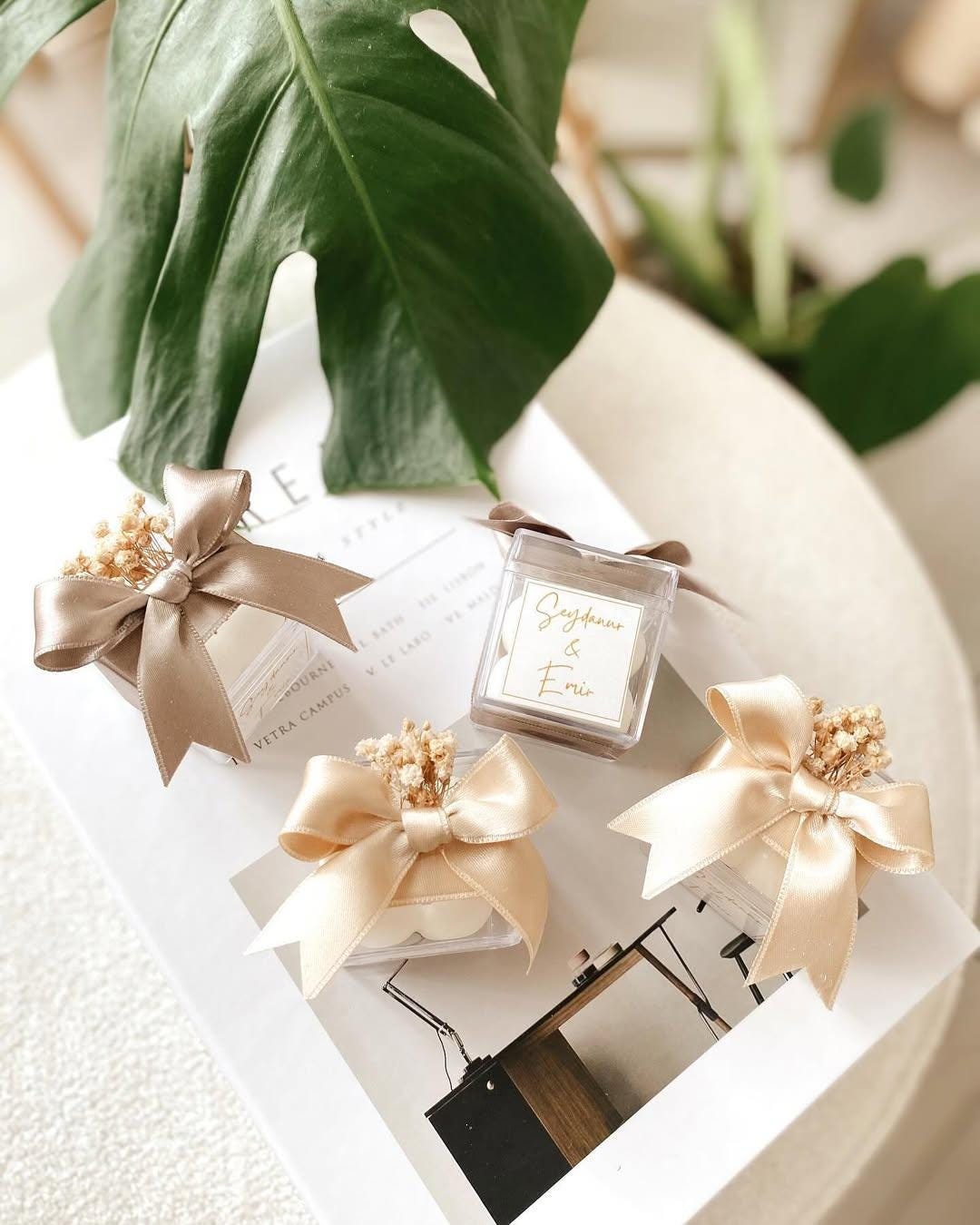Customized Wedding Candle Favors, Flower Wedding Bulk Favors, Baby Shower Light Favors for Guest, Engagement Favors, Bridal Party Favors