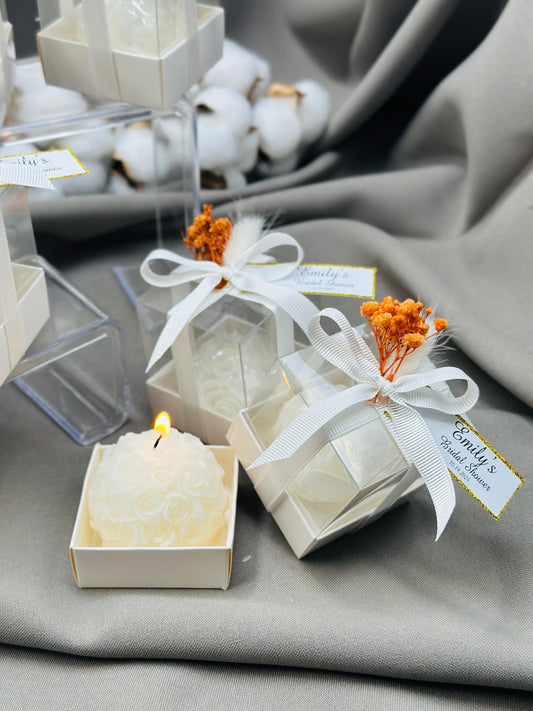 Wedding Candle Favors for Guest, Personalized Handmade Wedding Gift, Thank You Bulk Gift, Mini Candle Bulk Party Gifts, Bridal Shower Favors