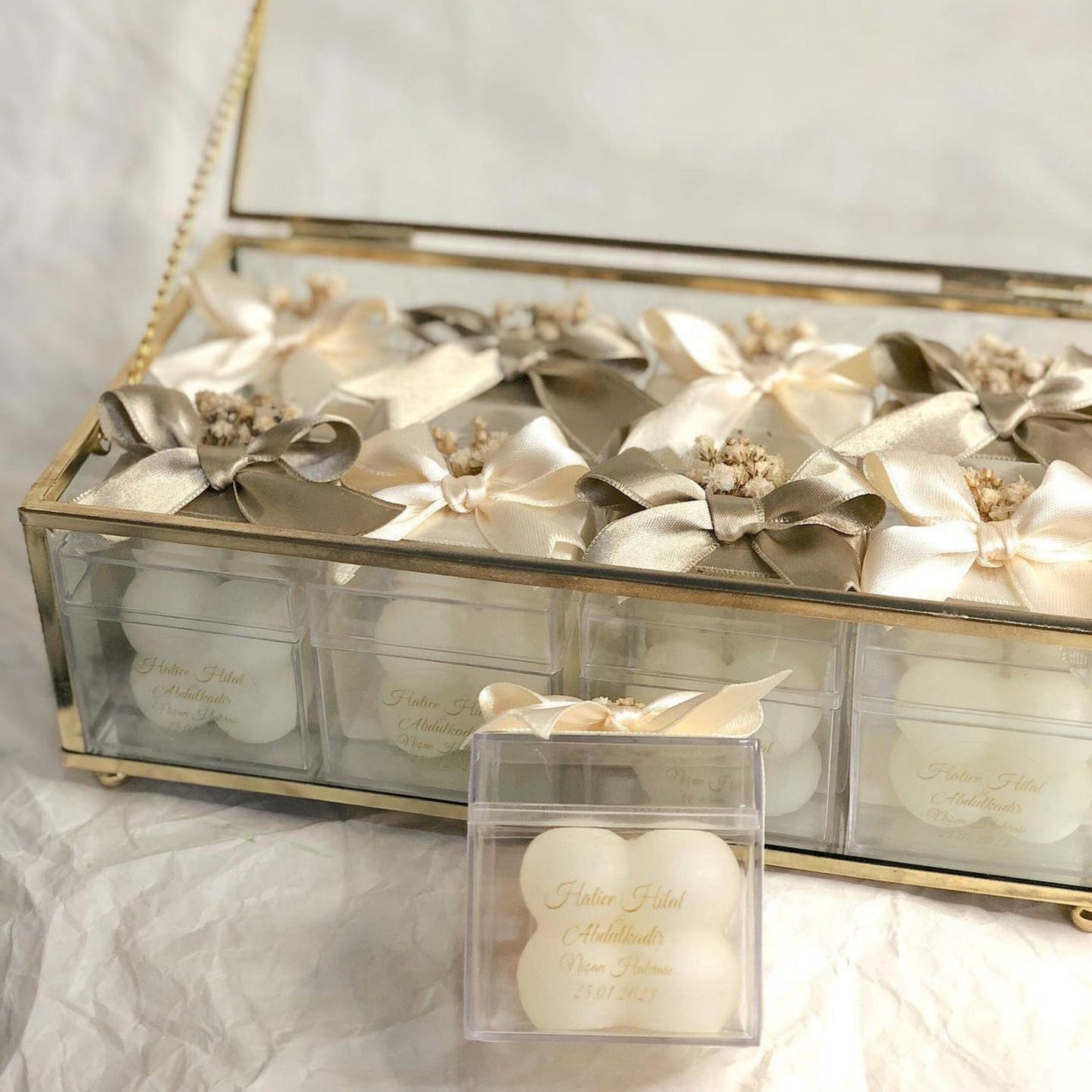 Boxed bubble candle, Pearl Decorated decorative bubble candle, Wedding favors Candle, Engagement favor, Community favor, Personalized candle