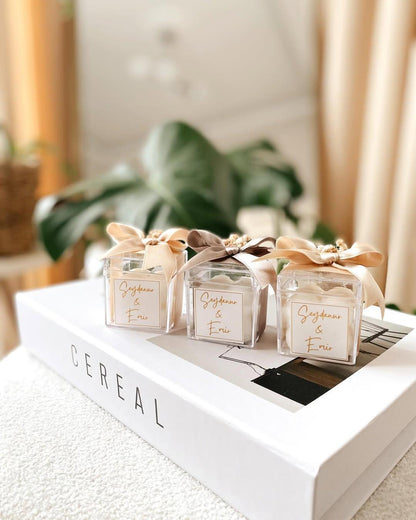 Customized Wedding Candle Favors, Flower Wedding Bulk Favors, Baby Shower Light Favors for Guest, Engagement Favors, Bridal Party Favors