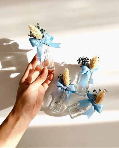 Bulk Wedding Favors, Luxury Favors Empty Cologne Bottle, Glass Bottle with Flowers, Engagement Favors, Henna Night Favors, Perfume bottle
