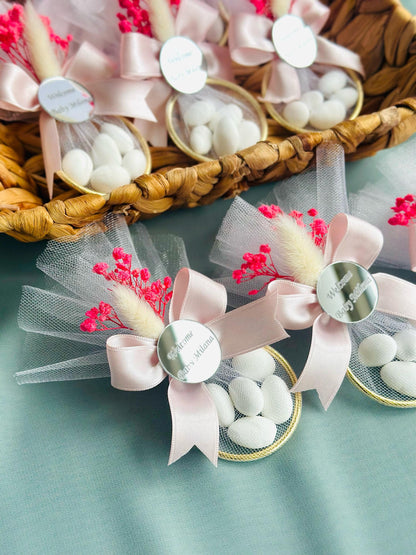 Custom Jordan Almond Candy Glass Jar Wedding Favor,Engagement Favor,Nikkah Favor,Wedding Candy Gift,Engagement Favor,Tube Dragee Gift