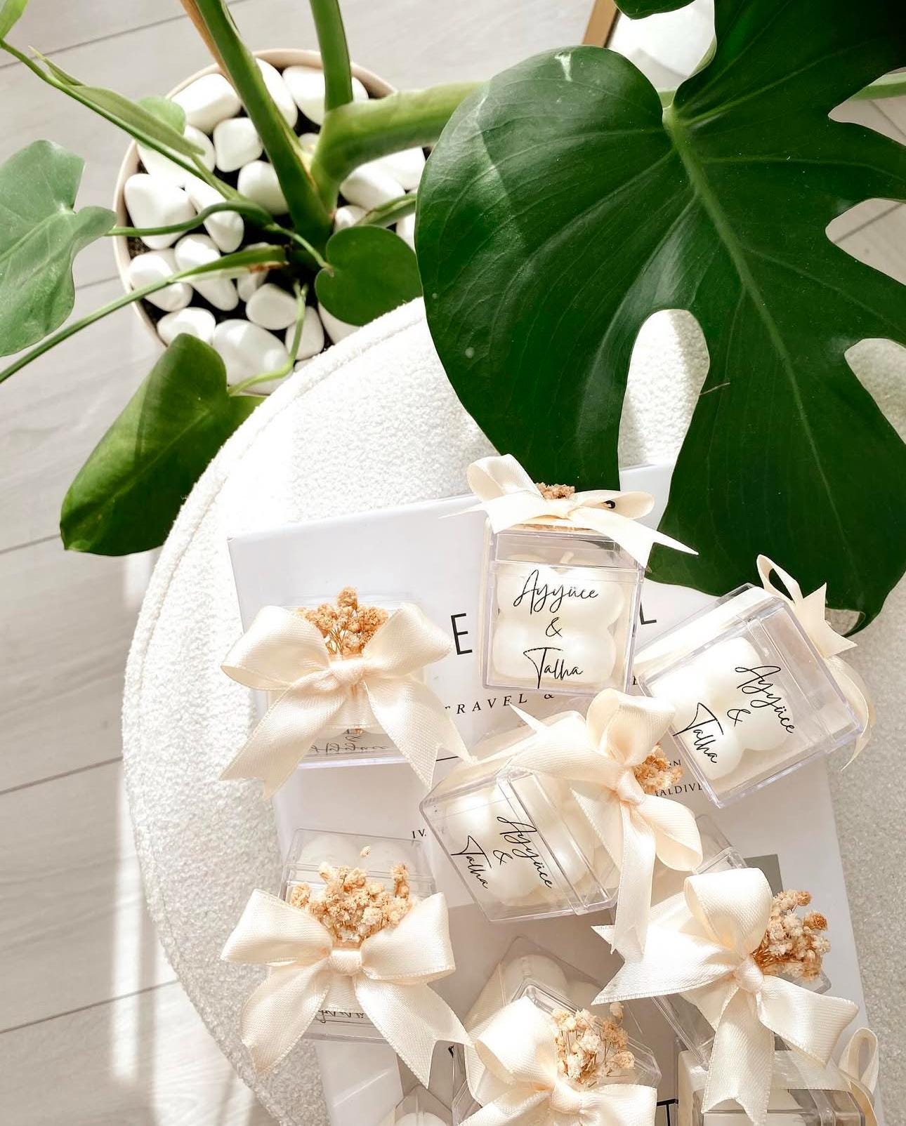Elegant Wedding Candle Favor For Guest, Rose Candle Favors, Bridesmaid Favor for Guest, Favor for Wedding, Engagement Candle Gift