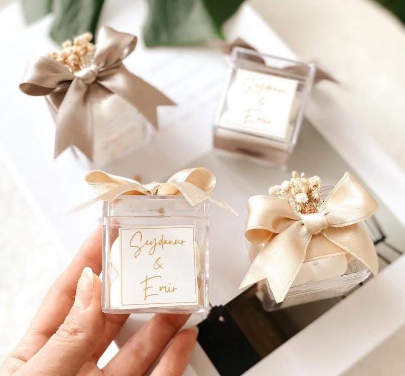Customized Wedding Candle Favors, Flower Wedding Bulk Favors, Baby Shower Light Favors for Guest, Engagement Favors, Bridal Party Favors
