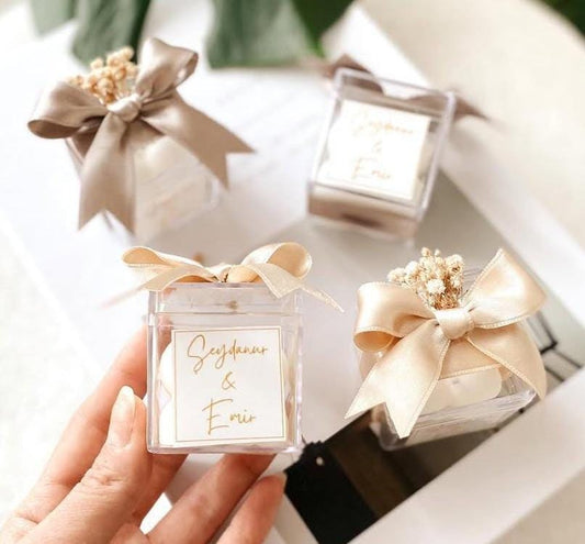 Customized Wedding Candle Favors, Flower Wedding Bulk Favors, Baby Shower Light Favors for Guest, Engagement Favors, Bridal Party Favors