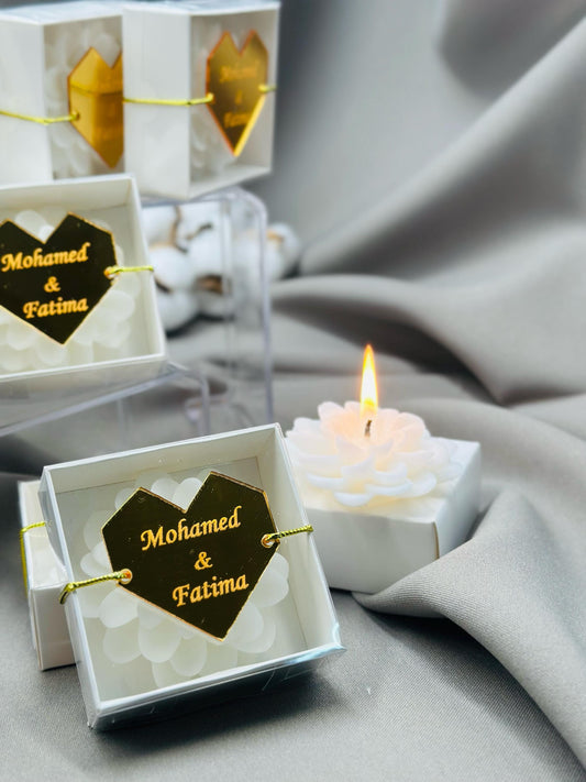 Wedding Candle Favors for Guest, Personalized Handmade Wedding Gift, Thank You Bulk Gift, Mini Candle Bulk Party Gifts, Bridal Shower Favors