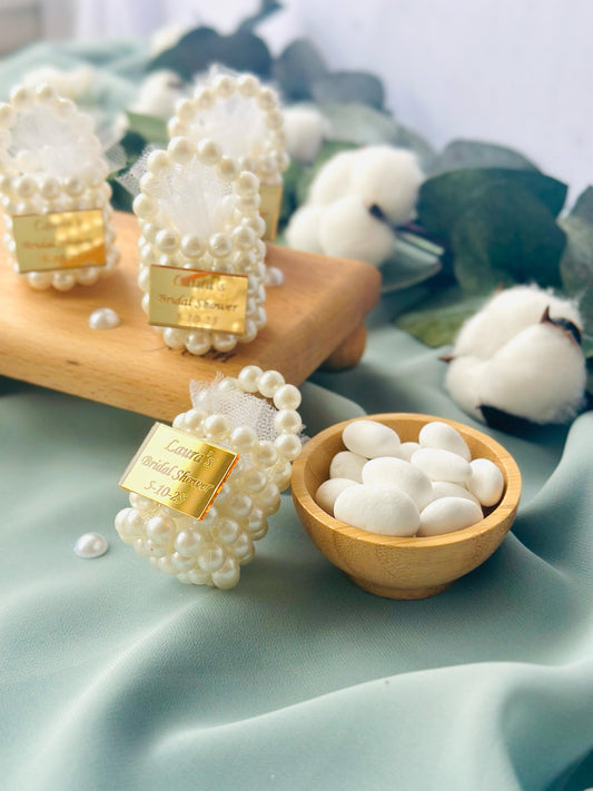 Custom Jordan Almond Candy, Engagement Favors, Nikkah Favor, Wedding Favors Candy Gift, Engagement Favors, Tube Dragee Gifts, Mini Pearl Bag
