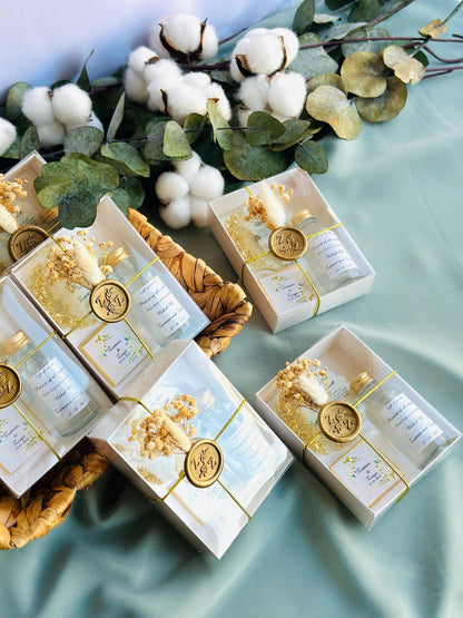 Wedding Golden Epoxy Magnet & Chocolate Set, Engagement Favors, Islamic Wedding Favors, Nikkah Favors ,Ayatul Kursi Favors, ZamZam Favors