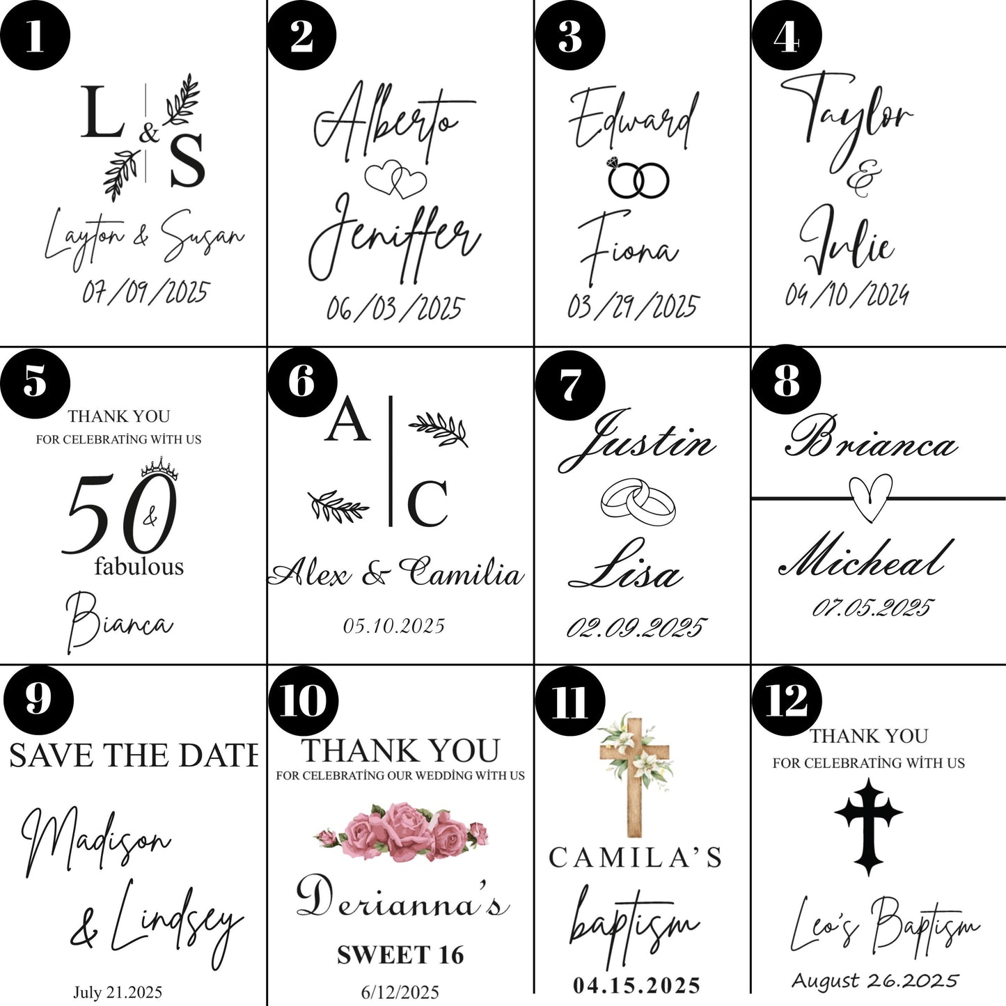 Personalized Adult Birthday Party Bronze Epoxy Magnet Favor,40th Birthday Gift, Adult Party Favors, 30th,70th, 50th,80th,90th,100th Favors