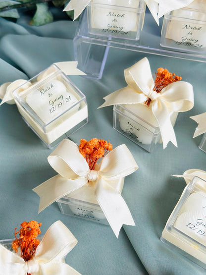 Wedding Candle Favors for Guest, Personalized Handmade Wedding Gift, Thank You Bulk Gift, Mini Candle Bulk Party Gifts, Bridal Shower Favors