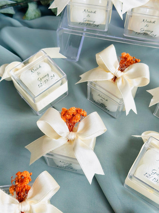 Wedding Candle Favors for Guest, Personalized Handmade Wedding Gift, Thank You Bulk Gift, Mini Candle Bulk Party Gifts, Bridal Shower Favors