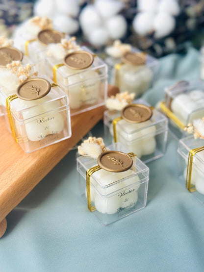 Elegant Wedding Candle Favor For Guest, Baptism Candle Favors, Christening Candle, First Communion Candle, Holy Communion Gift, Candle Gift