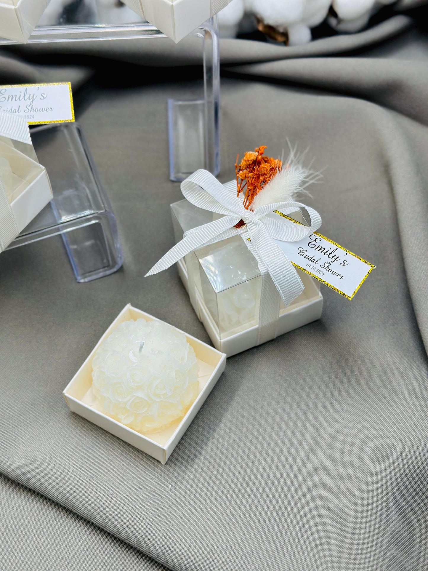 Wedding Candle Favors for Guest, Personalized Handmade Wedding Gift, Thank You Bulk Gift, Mini Candle Bulk Party Gifts, Bridal Shower Favors