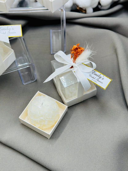 Wedding Candle Favors for Guest, Personalized Handmade Wedding Gift, Thank You Bulk Gift, Mini Candle Bulk Party Gifts, Bridal Shower Favors