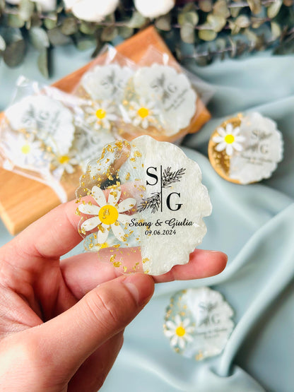 Personalized Adult Birthday Party Bronze Epoxy Magnet Favor,40th Birthday Gift, Adult Party Favors, 30th,70th, 50th,80th,90th,100th Favors