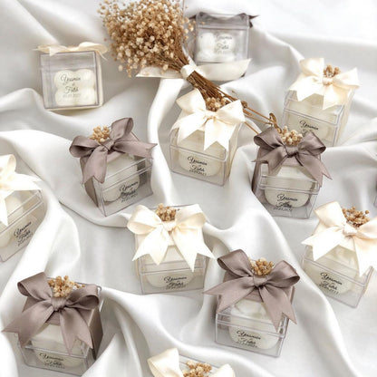 Boxed bubble candle, Pearl Decorated decorative bubble candle, Wedding favors Candle, Engagement favor, Community favor, Personalized candle