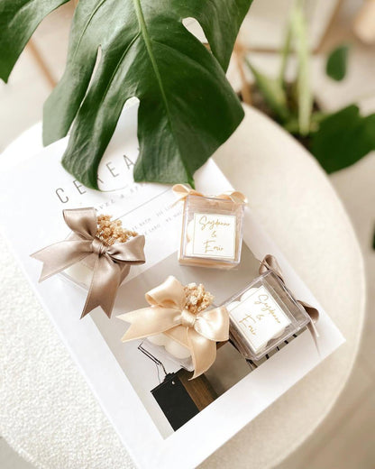 Customized Wedding Candle Favors, Flower Wedding Bulk Favors, Baby Shower Light Favors for Guest, Engagement Favors, Bridal Party Favors
