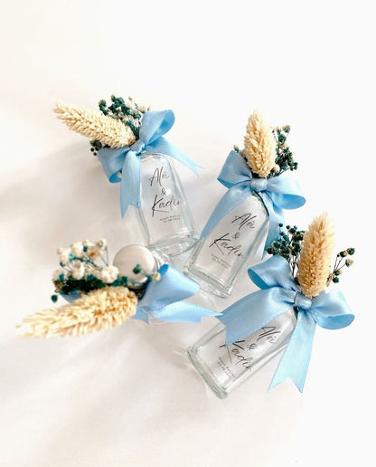 Bulk Wedding Favors, Luxury Favors Empty Cologne Bottle, Glass Bottle with Flowers, Engagement Favors, Henna Night Favors, Perfume bottle