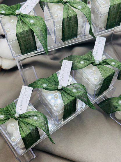 Personalized Pearl Bubble Candle - Elegant Wedding, Engagement, or Special Occasion Gift, Perfect for Any Celebration - Bulk Favors