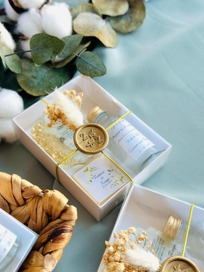 Wedding Golden Epoxy Magnet & Chocolate Set, Engagement Favors, Islamic Wedding Favors, Nikkah Favors ,Ayatul Kursi Favors, ZamZam Favors