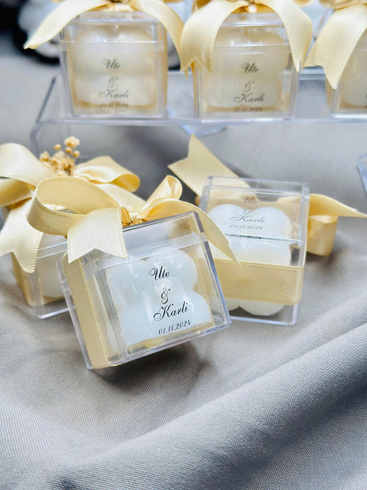 Wedding Candle Favors for Guest, Personalized Handmade Wedding Gift, Thank You Bulk Gift, Mini Candle Bulk Party Gifts, Bridal Shower Favors
