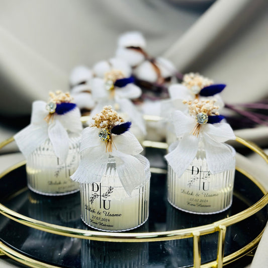 Elegant Wedding Candle Favors, Rose Candle Favors, Bridemaid Favors for Guest, Favor for Wedding, Engagement Candle Gift, Vanilla Scented