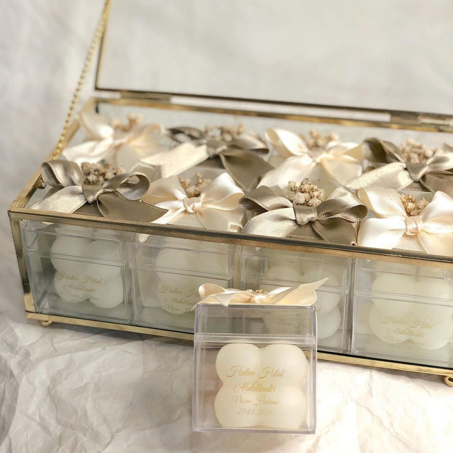 Boxed bubble candle, Pearl Decorated decorative bubble candle, Wedding favors Candle, Engagement favor, Community favor, Personalized candle