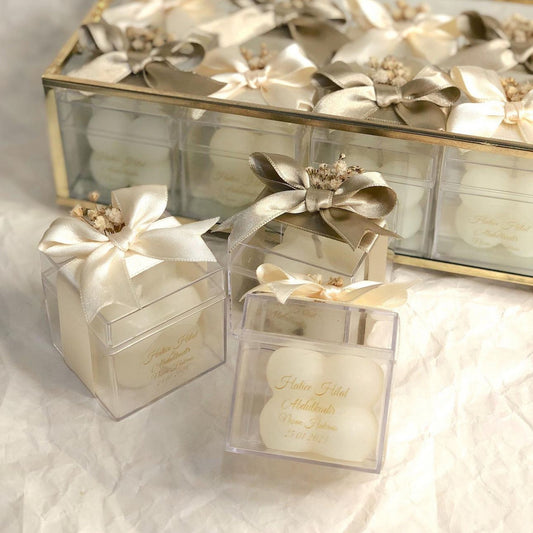 Boxed bubble candle, Pearl Decorated decorative bubble candle, Wedding favors Candle, Engagement favor, Community favor, Personalized candle