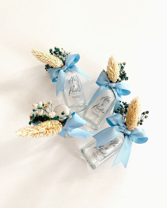 Bulk Wedding Favors, Luxury Favors Empty Cologne Bottle, Glass Bottle with Flowers, Engagement Favors, Henna Night Favors, Perfume bottle
