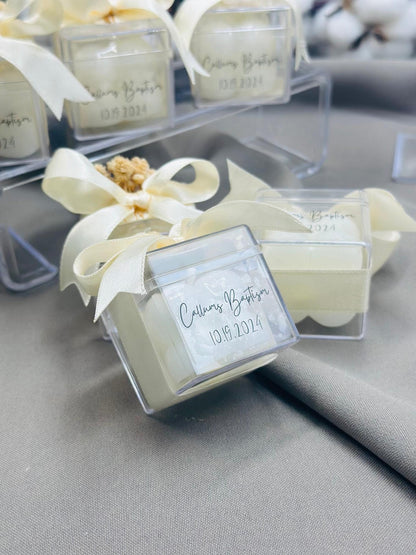 Personalized Bubble Candle Wedding Favors For Guests in Bulk, Special Wedding Candle, Engagement and Henna Gift, Unique Favors, Bulk Favors