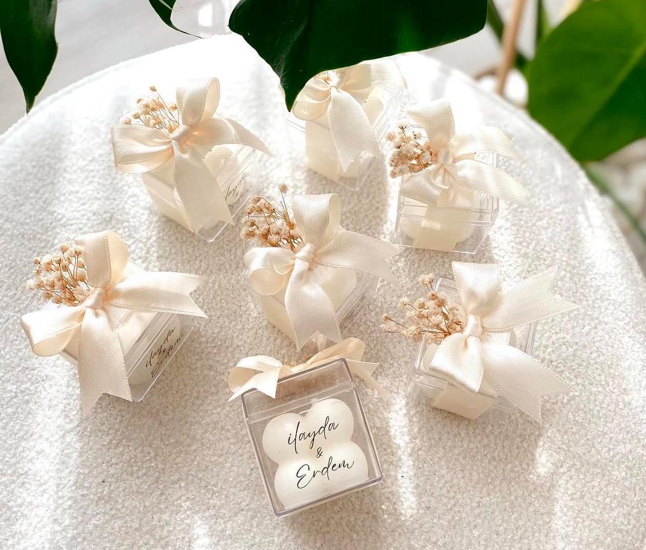 Custom Wedding Party Thank you Candle Favor for Guests, Luxury Wedding Candle Favors for Guest, Elegant Candle in glass, Wedding Favor
